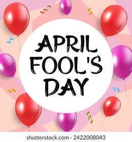 April Fool's Day background vector.  April Fools Day card.