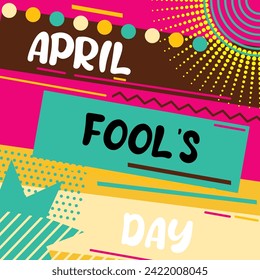 April Fool's Day background vector.  April Fools Day card.