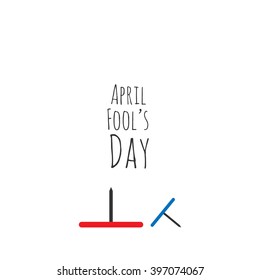April Fool's Day. Button. Pins