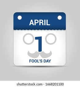 April Fool's Day Calendar Vector