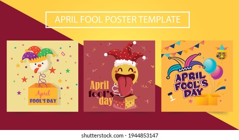 April fool's day calligraphic handwriting lettering design template. Vector black and red illustration. Design element for poster, greeting card.