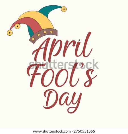 April Fool's Day Calligraphy Vector