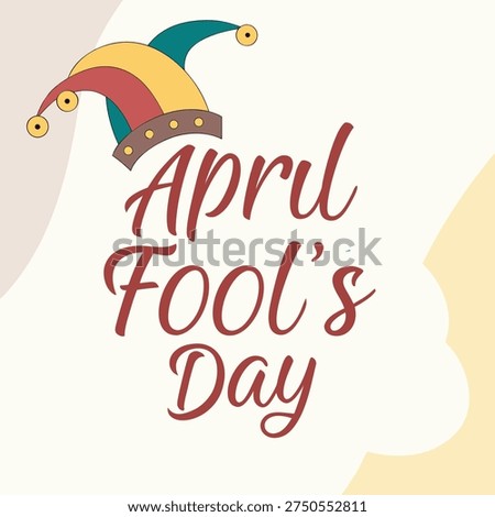 April Fool's Day Calligraphy Vector