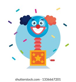 april fools day card with happy face in surprise box