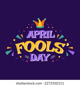 April fools day cartoon lettering