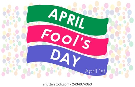 April Fool's Day Celebrated every year of April 1st, Vector banner, flyer, poster and social medial template design.