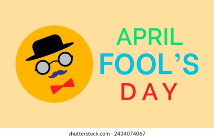 April Fool's Day Celebrated every year of April 1st, Vector banner, flyer, poster and social medial template design.