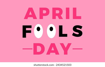 April Fool's Day Celebrated every year of April 1st, Vector banner, flyer, poster and social medial template design.