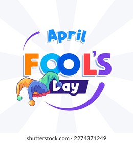 April Fools day celebration. April fun is full of jokes. Celebrate April Fools Day with trumpets and clown hats. celebrate april	
