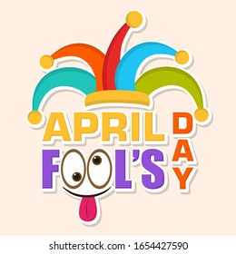 April fool's day celebration greeting card design.