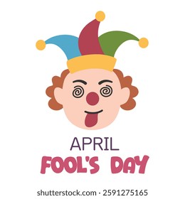 April Fools Day Clown Emoticon Illustration