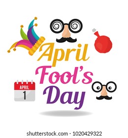 april fools day collection decoration icons