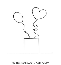 April Fools Day or April Fools Day continuous one line drawing and minimalist style isolate outline illustration