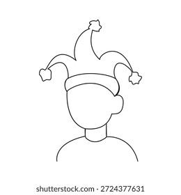 Primeiro de abril Dia ou Dia dos tolos de abril desenho contínuo de uma linha e ilustração de contorno de estilo minimalista