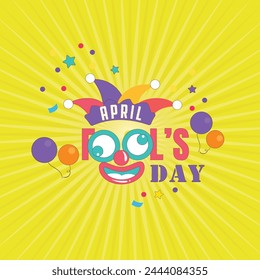 April fool's day, Decorative set of backgrounds for April fool's day 