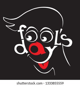 April fools day design. Vector illustration