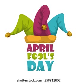 April fools day design, vector illustration.