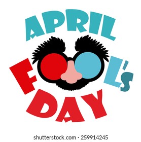 April fools day design, vector illustration.