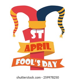 April fools day design, vector illustration.