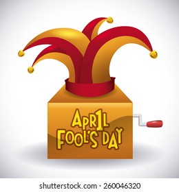 April fools day design, vector illustration.