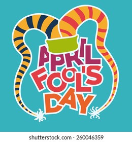 April fools day design, vector illustration.