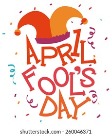 April fools day design, vector illustration.