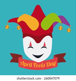 April fools day design, vector illustration.