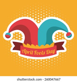 April fools day design, vector illustration.