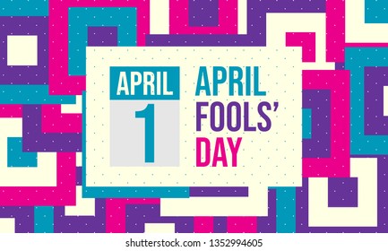 April fools day. Designed for greeting April fools day. Modern banner background