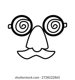 April Fool's Day element outline