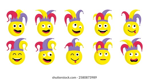 April Fools Day Emoji Illustration