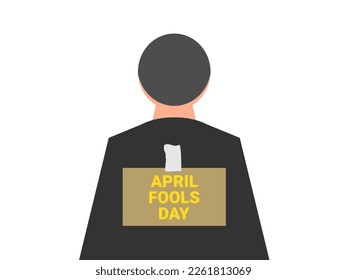 April fools day flat design vector illustration