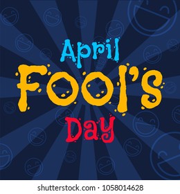 April fool's day and funny emotion vector background or banner graphic