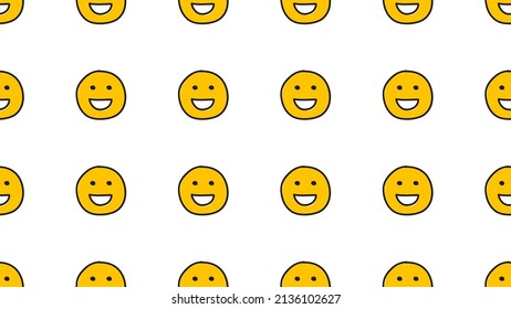 April fool's day. Funny faces. Seamless background. Smile and humor concept. Vector illustration