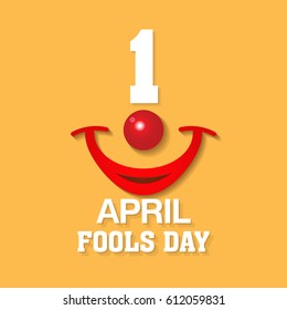 April Fools Day with funny joke design