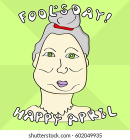 April Fool's Day funny postcard