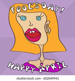 April Fool's Day funny postcard