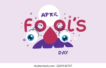 April fools day with funny prank illustration vector background design for april fools day event