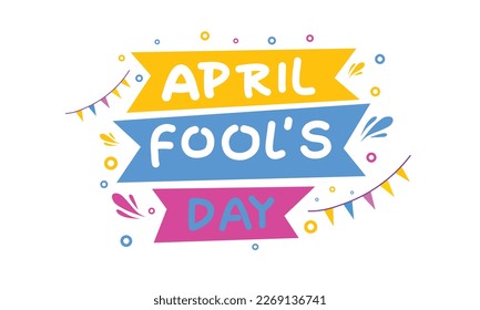 April fools day with funny prank illustration vector background design for april fools day event