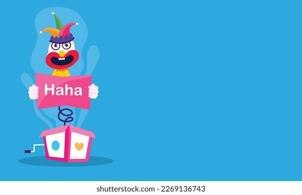 April fools day with funny prank illustration vector background design for april fools day event