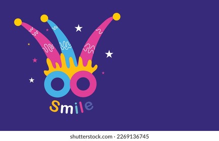 April fools day with funny prank illustration vector background design for april fools day event