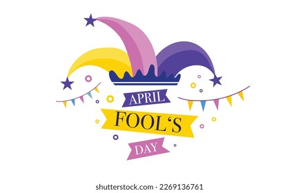 April fools day with funny prank illustration vector background design for april fools day event