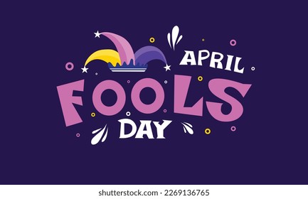 April fools day with funny prank illustration vector background design for april fools day event