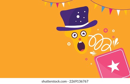 April fools day with funny prank illustration vector background design for april fools day event