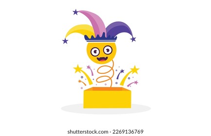 April fools day with funny prank illustration vector background design for april fools day event