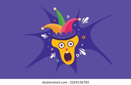 April fools day with funny prank illustration vector background design for april fools day event