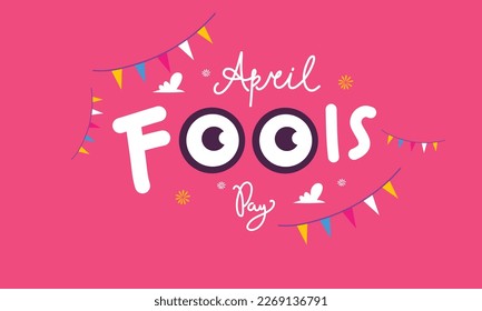 April fools day with funny prank illustration vector background design for april fools day event