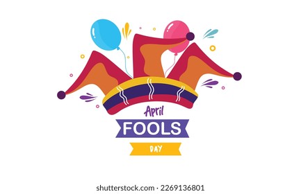 April fools day with funny prank illustration vector background design for april fools day event