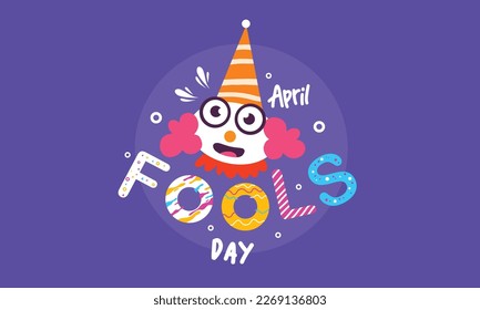 April fools day with funny prank illustration vector background design for april fools day event