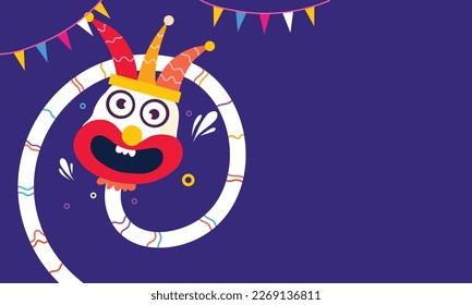 April fools day with funny prank illustration vector background design for april fools day event